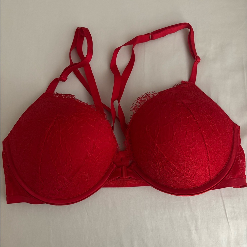 Victoria's Secret Vibrant Red Lace Bra